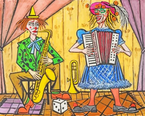 The Musical Clowns Art Diamond Painting