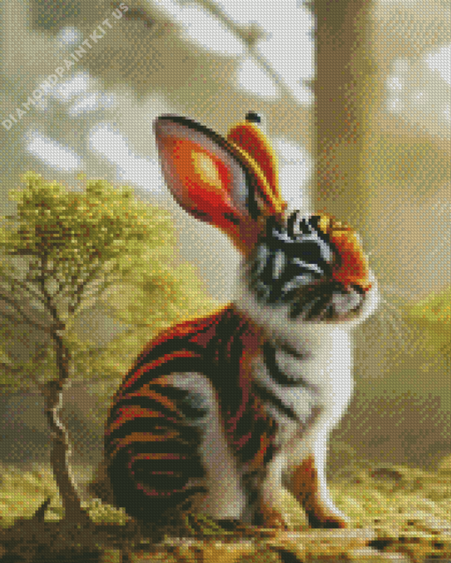 Tiger and Rabbit Animal Diamond Painting