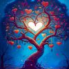 Tree Hearts Diamond Painting