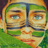 Tribal Boy With Green Eyes Diamond Painting