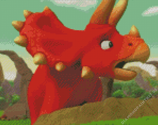 Triceratops Cartoon Diamond Painting