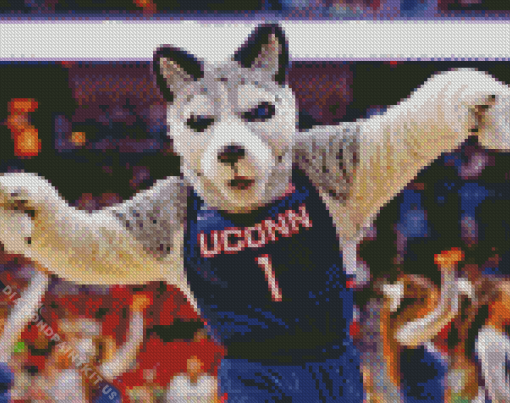 UConn Huskies Maskot Team Diamond Painting