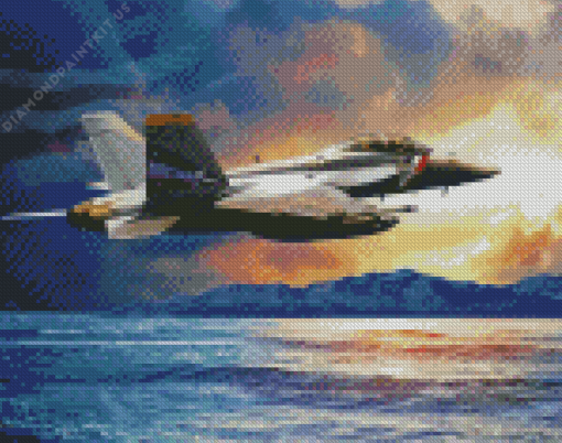 US Fighter Plane Diamond Painting