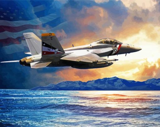 US Fighter Plane Diamond Painting