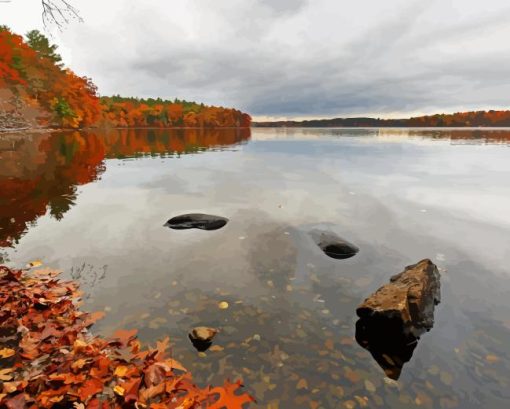 Walden Pond Massachusetts Diamond Painting