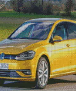 Yellow Mk7 Golf Diamond Painting