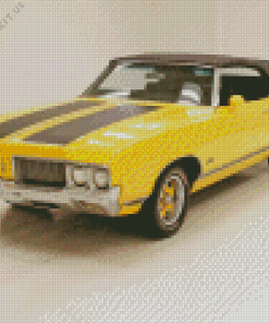 Yellow Oldsmobile Cutlass Supreme Diamond Painting