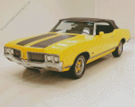 Yellow Oldsmobile Cutlass Supreme Diamond Painting