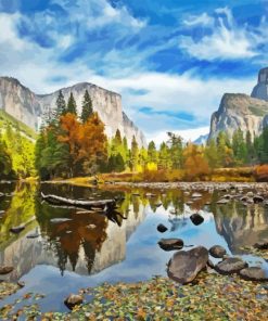 Yosemite Valley Landscape Diamond Painting