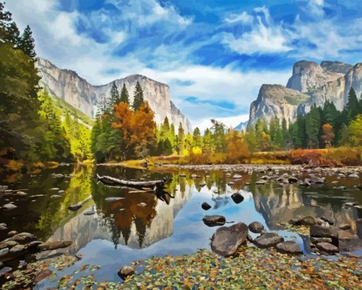 Yosemite Valley Landscape Diamond Painting