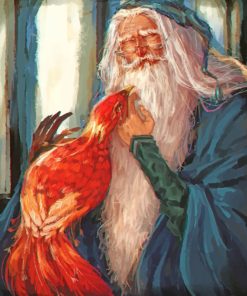 Albus Dumbledore and Fawkes Diamond Painting