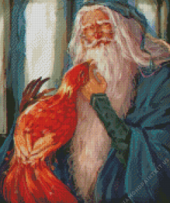 Albus Dumbledore and Fawkes Diamond Painting