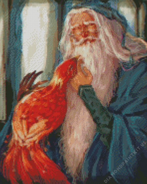 Albus Dumbledore and Fawkes Diamond Painting