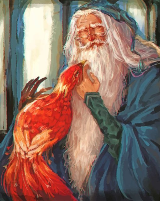 Albus Dumbledore and Fawkes Diamond Painting