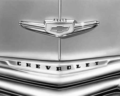 Black And White Chevy Symbol Diamond Painting