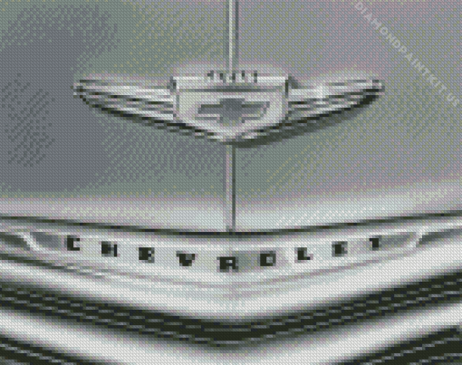 Black And White Chevy Symbol Diamond Painting