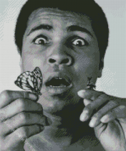 Black and White Muhammad Ali Diamond Painting