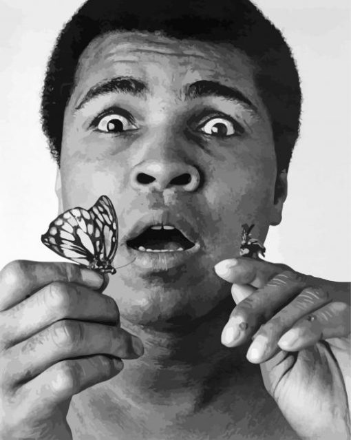 Black and White Muhammad Ali Diamond Painting