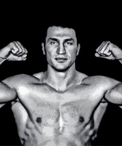 Black and White Wladimir Klitschko Diamond Painting