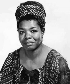 Black And White Poet Maya Angelou Diamond Painting