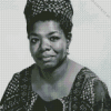 Black And White Poet Maya Angelou Diamond Painting