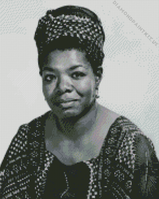 Black And White Poet Maya Angelou Diamond Painting