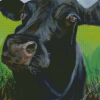 Black Cow Diamond Painting