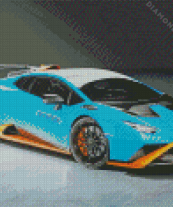 Blue Lamborghini 2 Diamond Painting