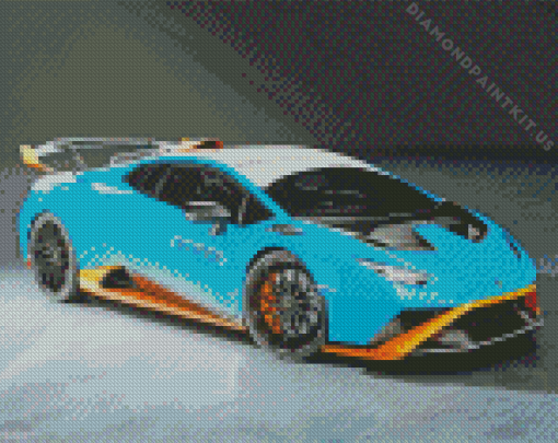 Blue Lamborghini 2 Diamond Painting