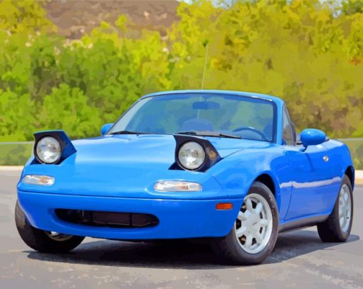 Blue Miata Diamond Painting