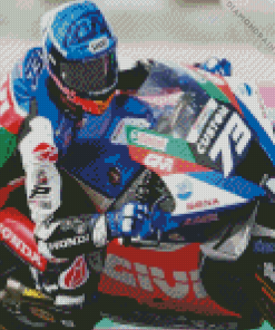 Blue Moto GP Diamond Painting