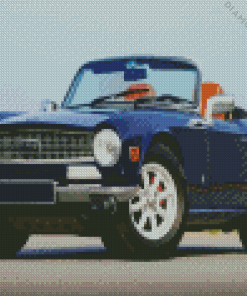 Blue Triumph Car Diamond Painting