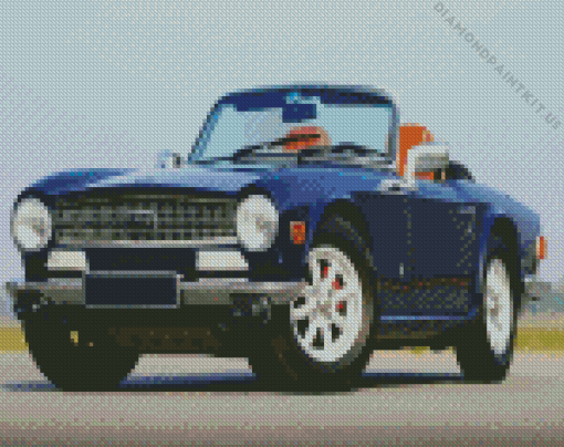 Blue Triumph Car Diamond Painting