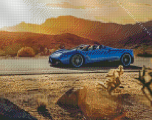 Blue Pagani Huayra Diamond Painting