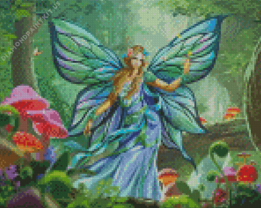 Butterfly Fairy In Forest Diamond Painting