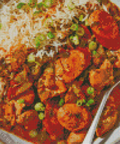 Cajun Gumbo Food Diamond Painting