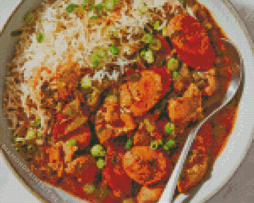 Cajun Gumbo Food Diamond Painting