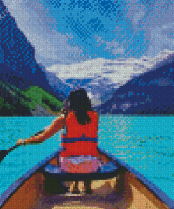 Canoeing Alone Diamond Painting