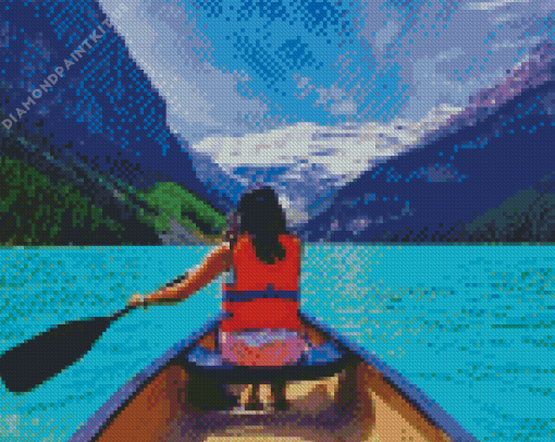 Canoeing Alone Diamond Painting