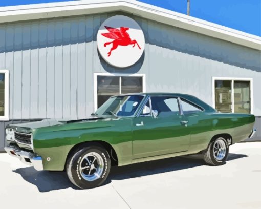 Classic Green Roadrunner Diamond Painting