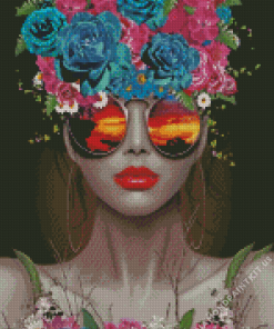 Classy Floral Woman Diamond Painting