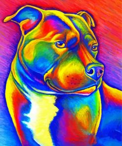 Colored Rainbow Dog Diamond Painting