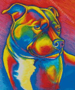 Colored Rainbow Dog Diamond Painting