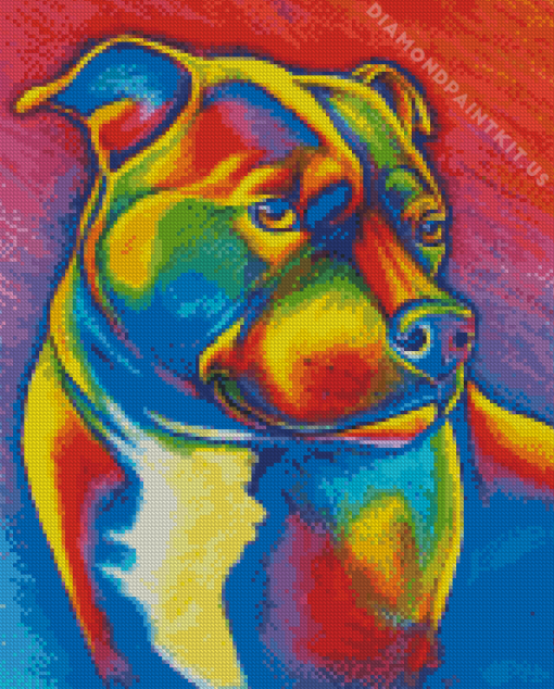 Colored Rainbow Dog Diamond Painting