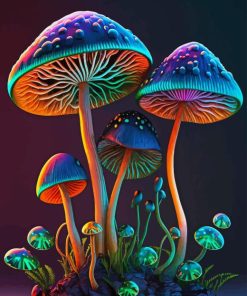 Colorful Mushroom Art Diamond Painting