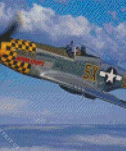 Cool P51 Mustang Fighter Diamond Painting