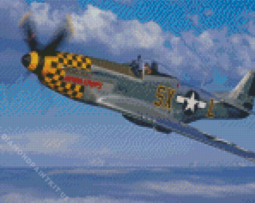 Cool P51 Mustang Fighter Diamond Painting