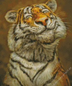 Cute Smiling Tiger Diamond Painting