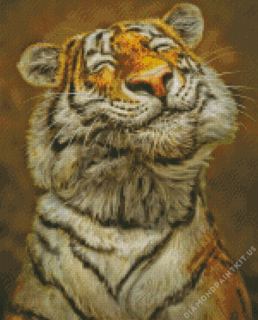 Cute Smiling Tiger Diamond Painting