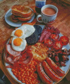 Full English Breakfast Diamond Painting